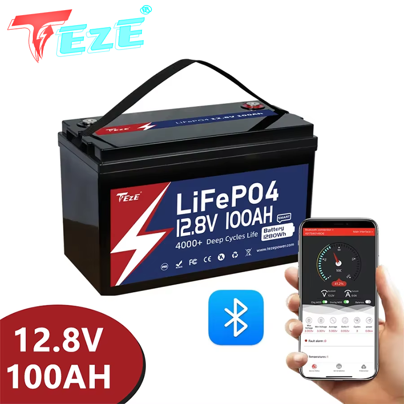 8000 Cycle 12V 24V Lifepo4 Bat - Lifepo4 12V 100Ah Bms Bluetooth recension och pris