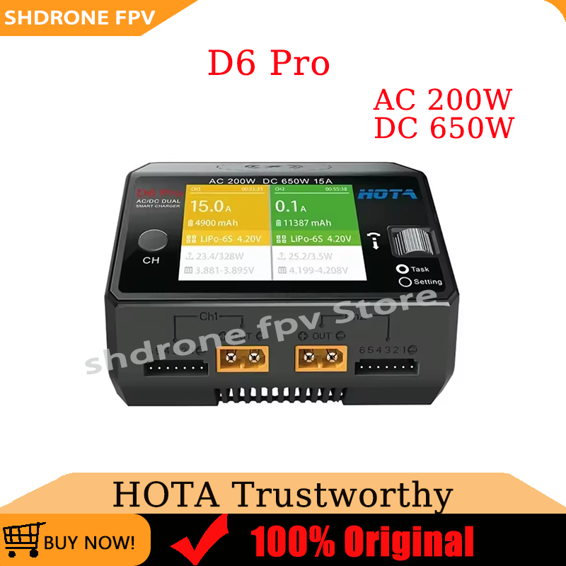 Original HOTA D6 Pro AC 200W D - Hota D6 Pro Dual Lipo Charger recension och pris