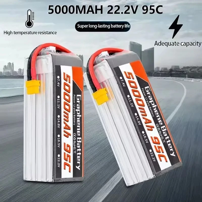 95C 22.2V 6S 5000mAh Lipo Batt - 6S Lipo Battery 22.2V 5000Mah recension och pris