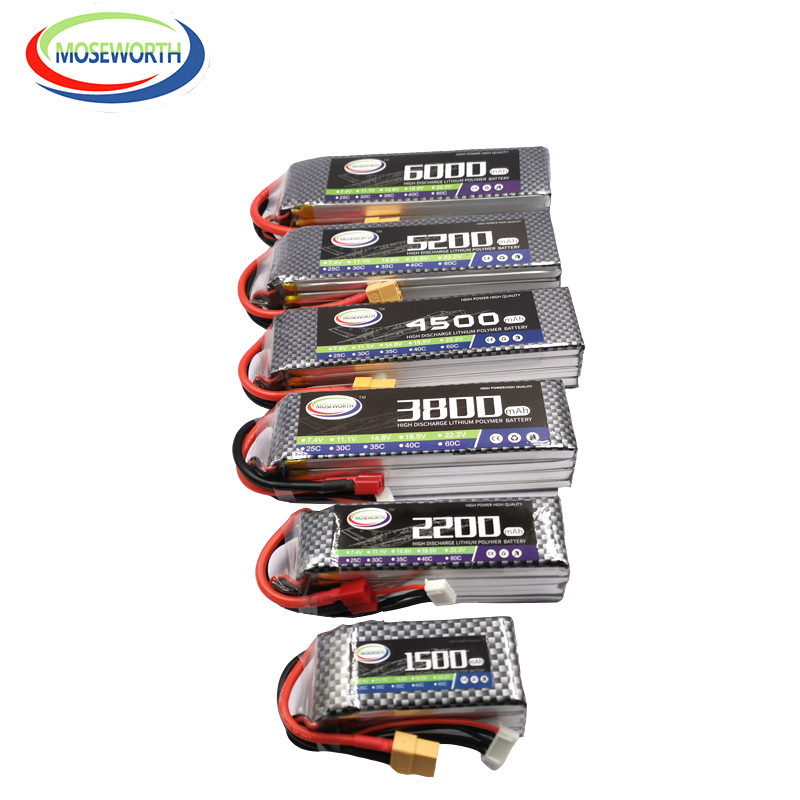 2S 3S 4S 6S RC LiPo Battery 7. - 4S Lipo Battery 14.8V 6000Mah recension och pris