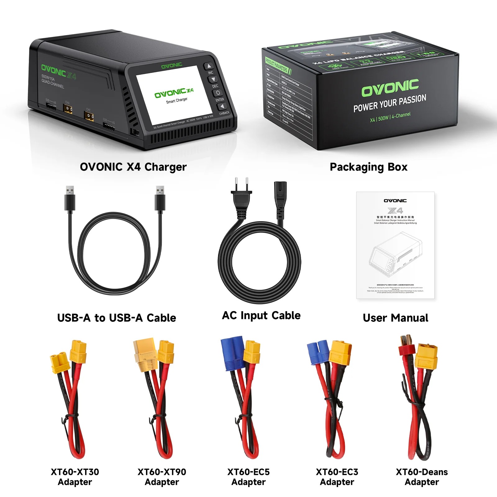 Ovonic X4 AC500W 4 Channel Sma - Toolkitrc M6Dac Smart Charger recension och pris