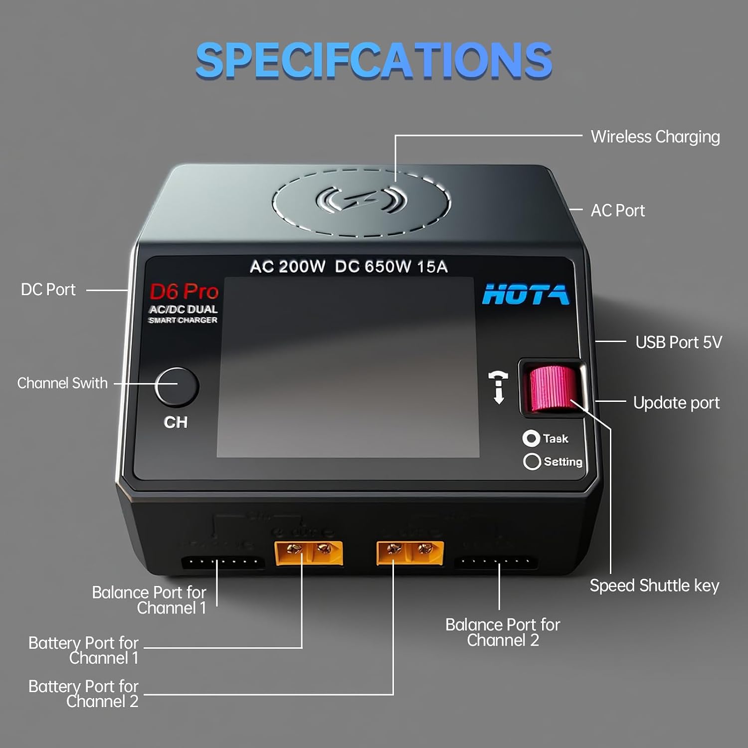 HOTA D6 Pro Lipo Battery Charg - Hota D6 Pro Dual Lipo Charger recension och pris